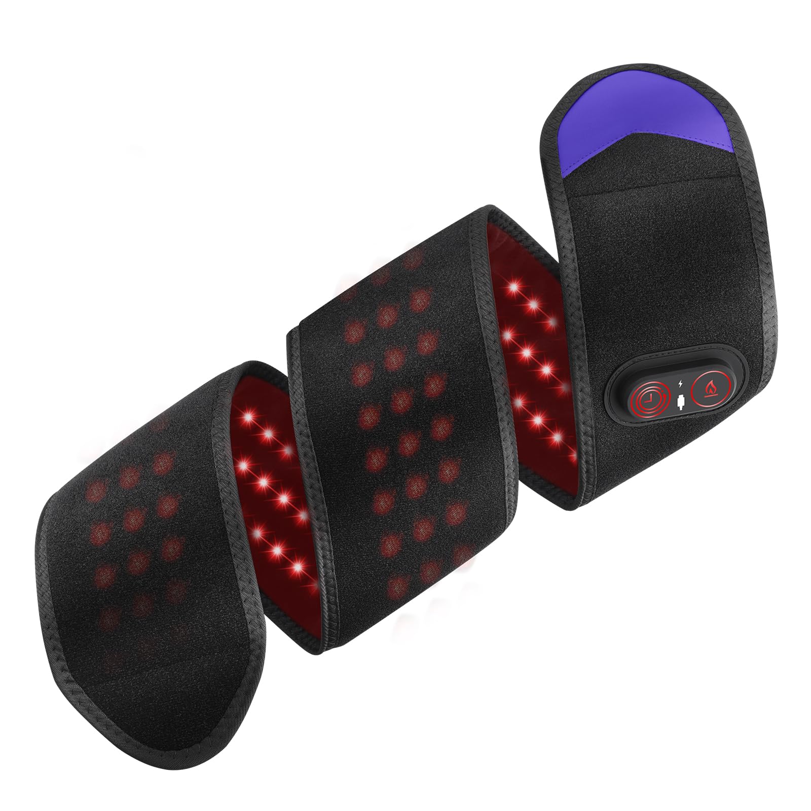 Coussin Chauffant Sans Fil, Coussin Thermique Réglable Pour Poignet Coude Jambe Cheville, Ceinture Enveloppante Chauffante Portable Avec 3 Niveaux De Chauffage, 3 Réglages De Temps, Batterie 5000mAh