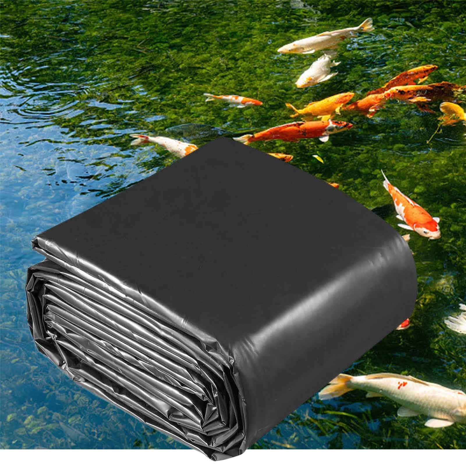 DMCHENGMA Pond Liner Black HDPE Flexible and Puncture Resistant Pool Membrane - 0.13mm Thick 1x10m 2x4m 3x5m 4x6m 5x7m Durable Pond Film for Waterfall Ponds(8x10m(26.2x32.8ft))
