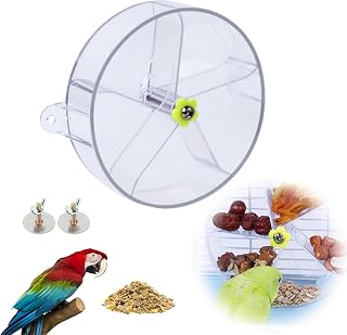 Papageienspielzeug, Acryl Wellensittich, Drehbarer Vogelkauspiel, Futtersuchezubehör, hängendes Spielzeug, Nymphensittich-Intelligenzspielzeug, Transparent