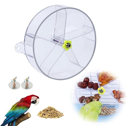 momgyaamz Juguete Loro, Acrílico Juguete Pájaros, Giratorio Loros Masticar Juguetes, Juguete Alimentación Loro