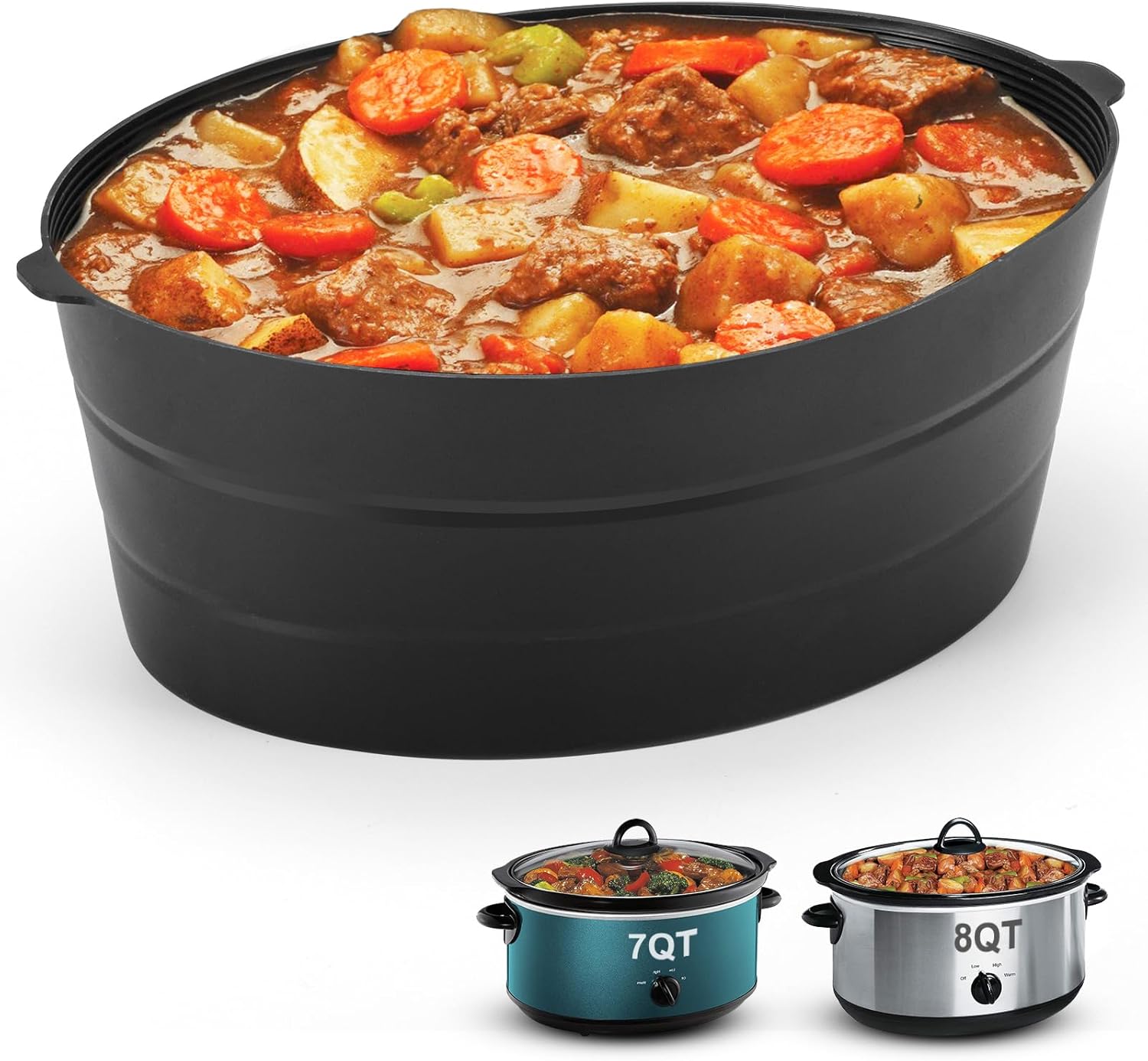 Silicone Crock Pot Liner, Reusable Slow Cooker Liner, Suitable For