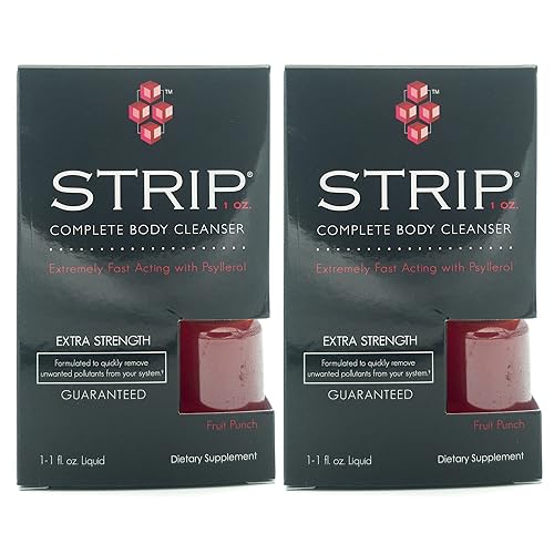 Wellgenix Strip Natural Detox Cleanser Fruit Punch Concentrado Extra Strength 1oz (paquete de 2)