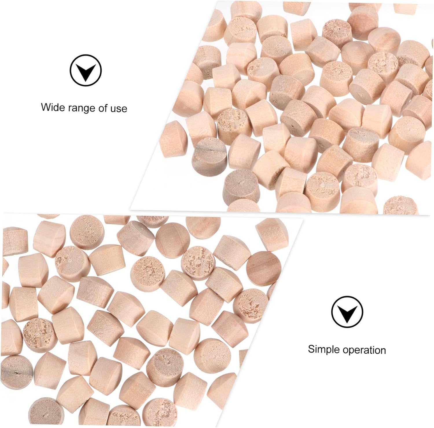 jojofuny 2sets Wooden Screw Hole Plugs Beige Screw Cap Bee Hole Filler Durable Portable for Furniture Hardware 300pcs*2