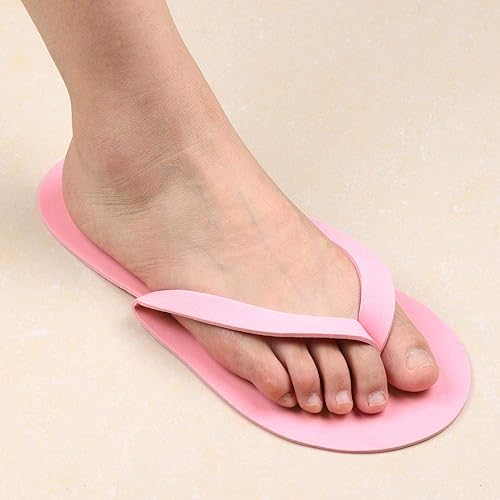 Miniatura 7 de Tbestmax 24 pares de chanclas desechables, pantuflas de espuma de color aleatorio para pedicuras de spa de pies en fiesta infantil con 24 pares