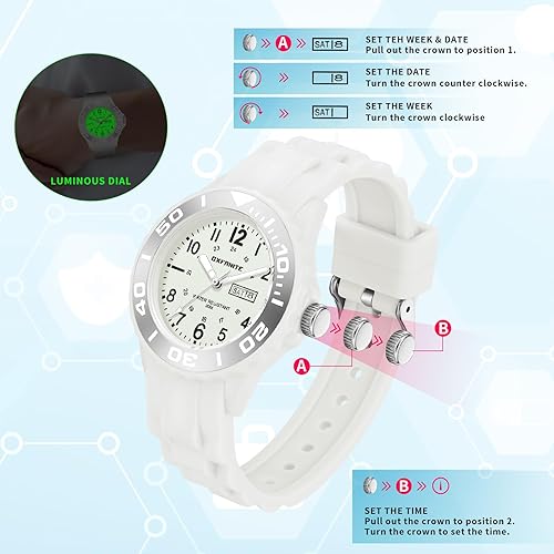 Miniatura 5 de Waterproof Nurse Watch for Medical Professionals,Students, Women Men, Military Time Easy to Read Dial, 24 Hour with Second Hand, Soft and Breathable