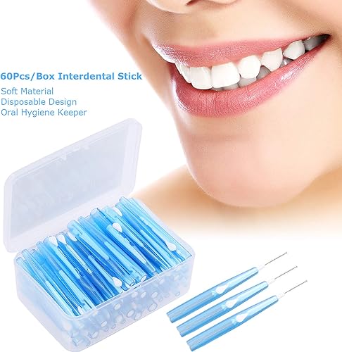 Miniatura 5 de 60 unids/caja de púas de hilo dental Recambio Palillo de dientes Inter-Dental Stick Palillo de Dientes para Oral Deep Clean Cuidado de la Salud