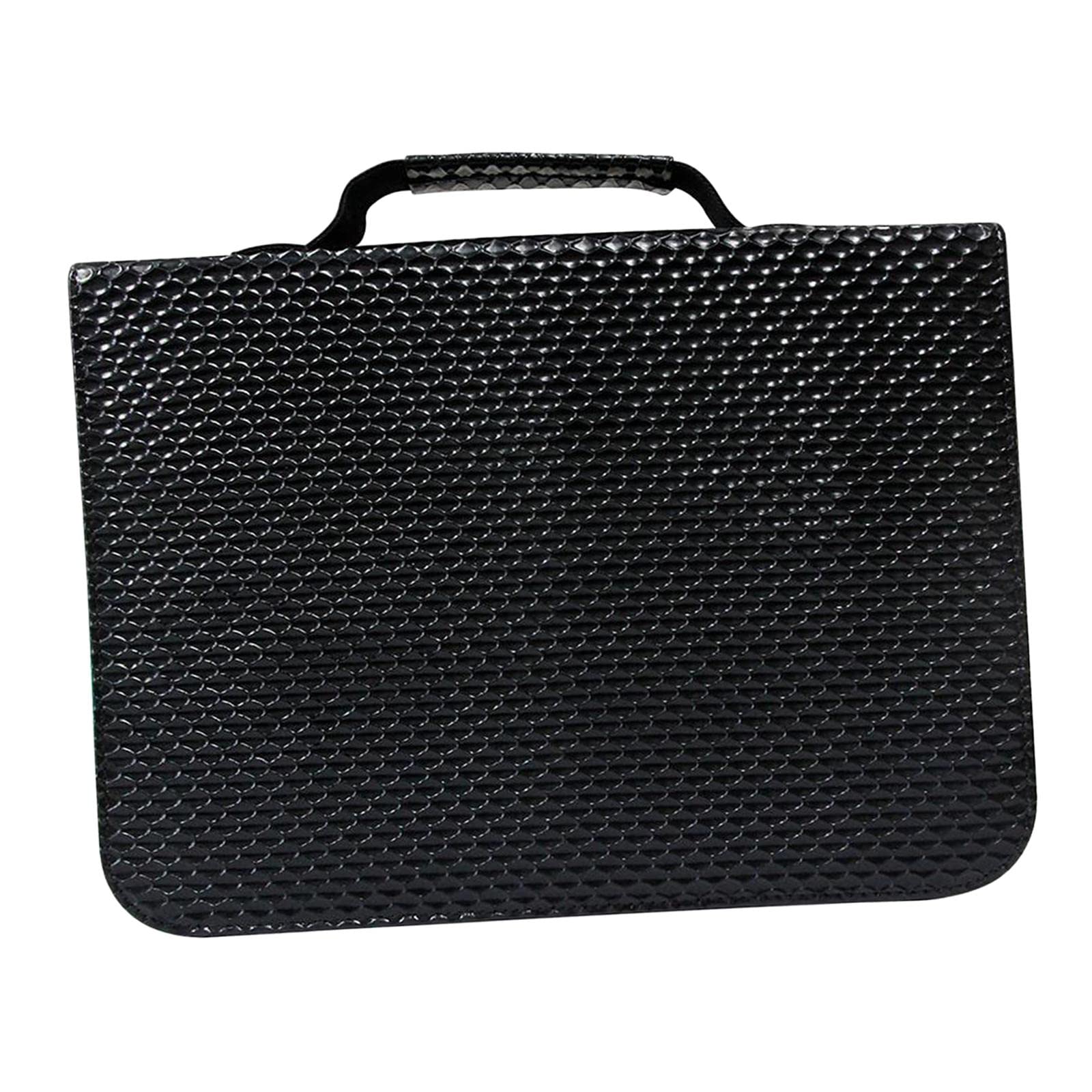 PU Leather Hair Scissor Holder Pouch Case for Hairdressers Salon 24 Pockets Tool Organizer Bag Black