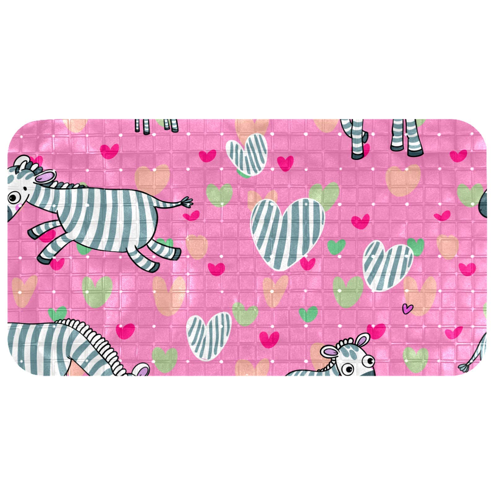 Tapis de bain pour massage Bennigiry motif zèbres pour douche familiale