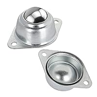 Vista 3 de 16 rodamientos de transferencia de bolas de rodillo de 3/4 pulgadas, unidad de transferencia de bola redonda de acero al carbono montada en brida