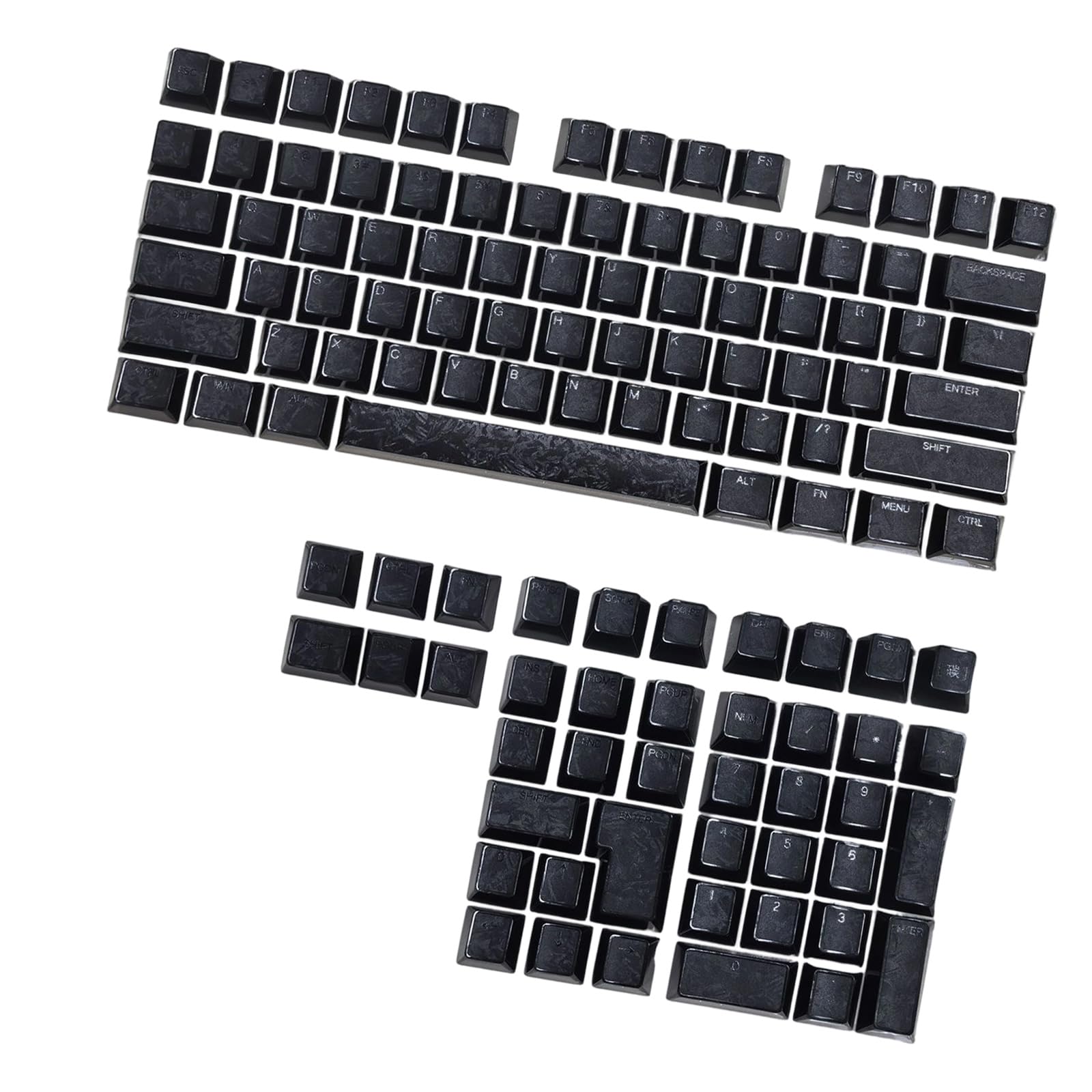 Capuchons de Touches rétroéclairés imprimés sur le côté avec texture carbone durable - 8