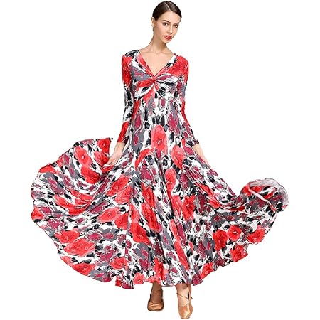 Amazon Co Jp 社交ダンス 衣装 モダンドレス ラテンドレス ラテン衣装 社交ダンスドレス 大きい裾 ダンス衣装 ワンピース ダンス衣装 ダンス発表会 競技着 練習着 演出用 スタンダードドレス ワルツダンス レッド M おもちゃ