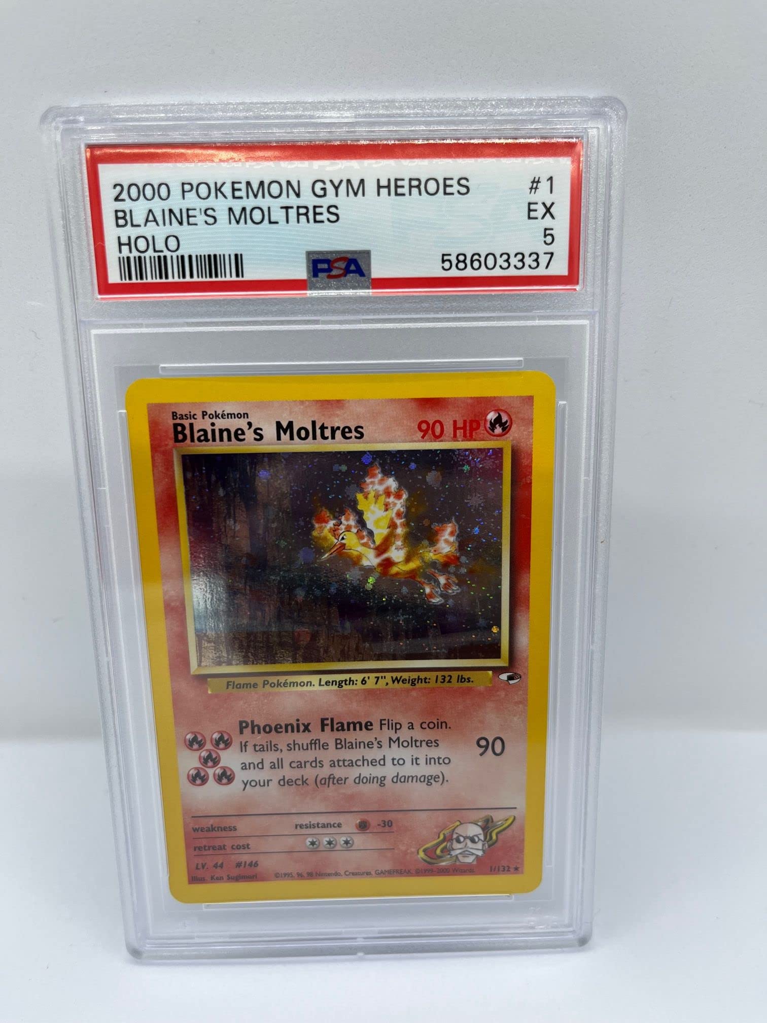 Blaine's Moltres 1/132 PSA 5 Rare Pokemon Card (2000 Pokemon Gym Heroes) +  TitanCards Toploader : Amazon.com.be: Toys