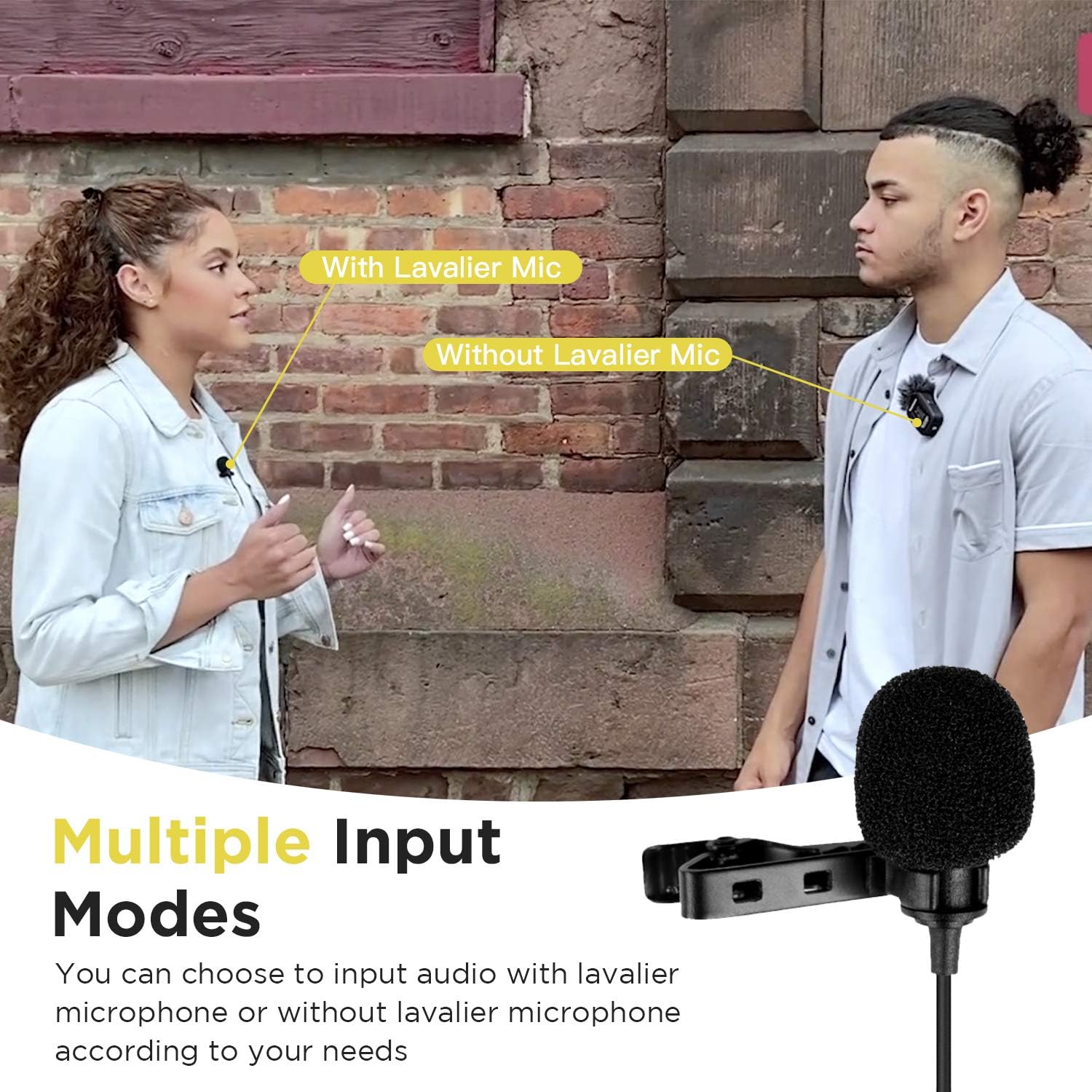 Comparison of using built-in microphone versus external lavalier microphone with the Saramonic Blink500 Pro TX