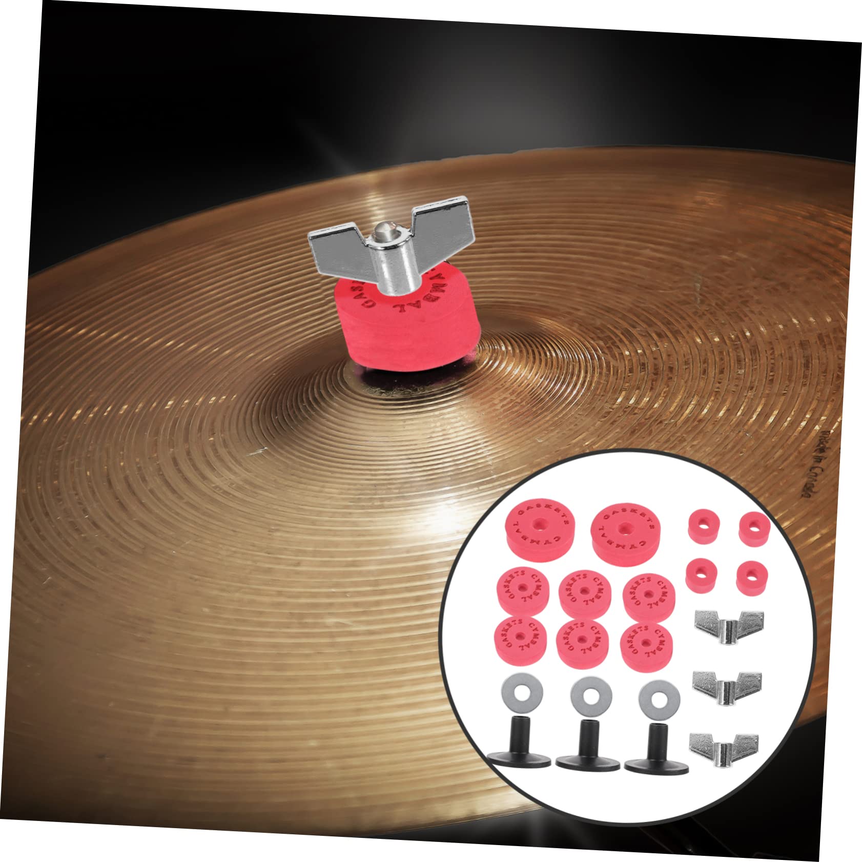 FUNOMOCYA 1Set Drum Clutch Pads and Accessories Skid Cymbal Gasket Cushion Kit for Drums and Electronic Drums Replacement for Stronger Performance