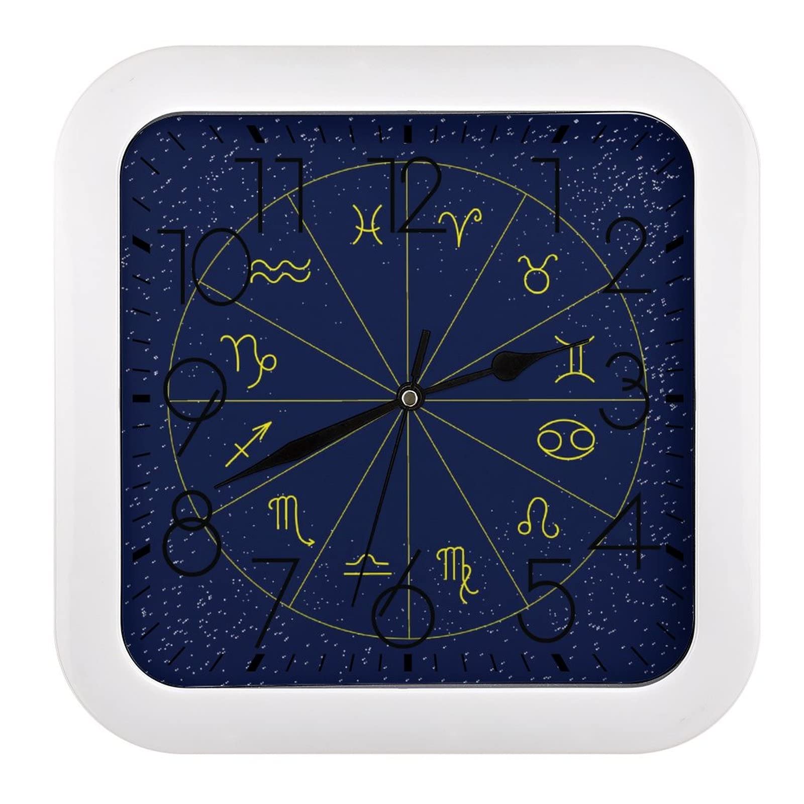 Pendule Murale Silencieuse sans Tic-Tac Horoscope Moderne 26cm pour Chambre et Étude