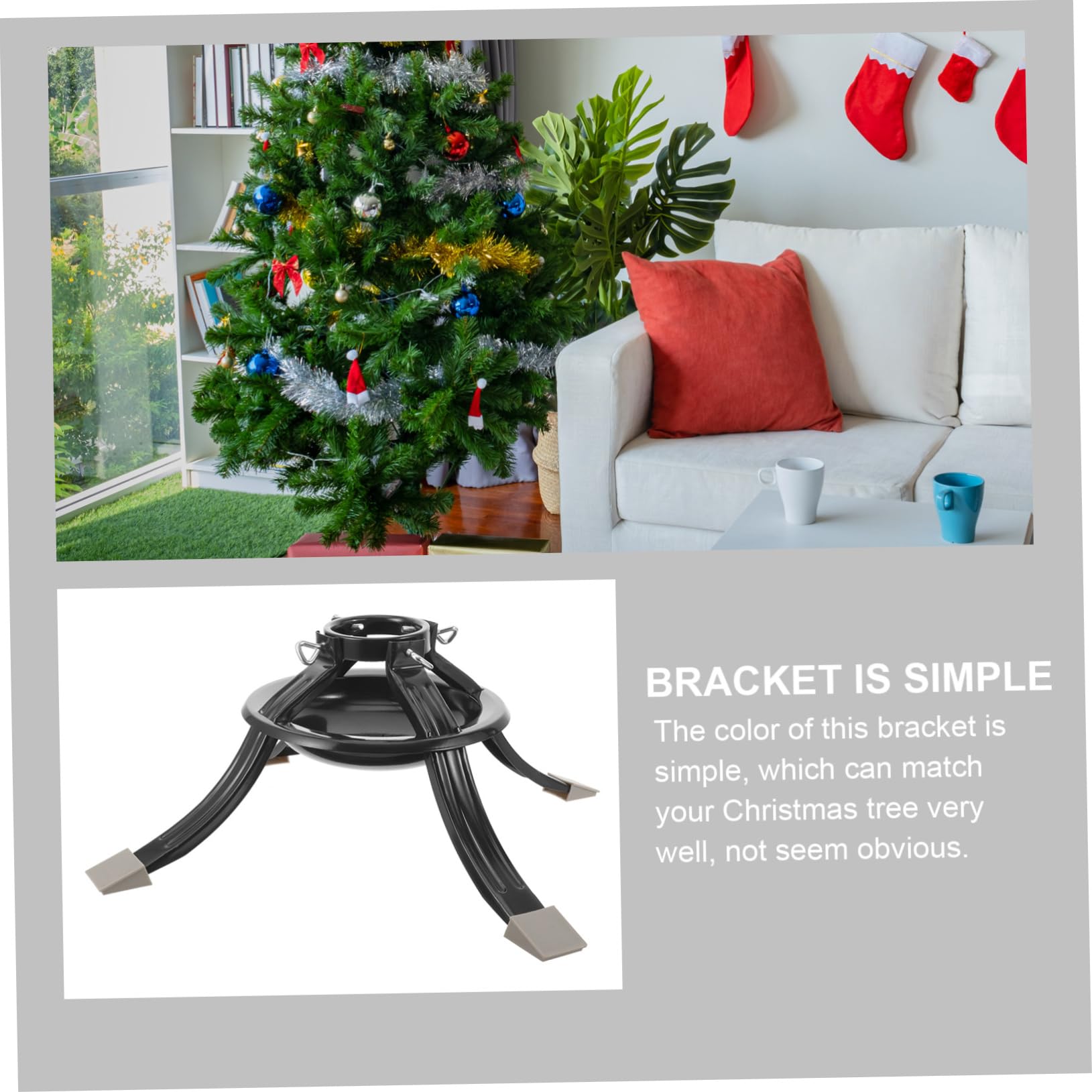 Base del Árbol De Navidad Verde Reutilizable Soporte para Árbol De Navidad Artificial para Almacenamiento y Decoración De Interiores