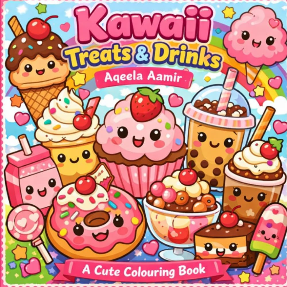 Kawaii Treats & Drinks: A Cute Colouring Book