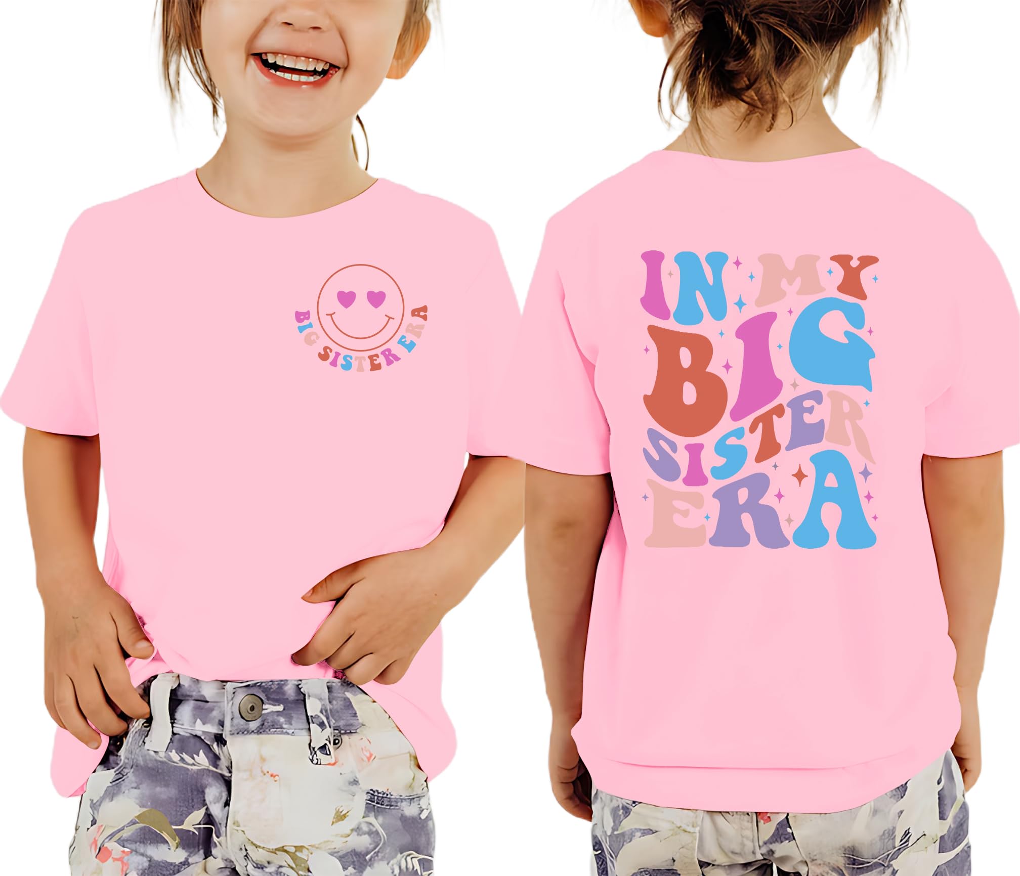 Big Sister Shirt 3t 4t 5t 6t 7t Baby Girls In My Big Sister Era T Shirts Tops Outfit - 3