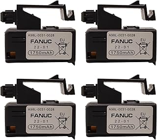 4Pcs 3V 1750mAh A98L-0031-0028 Replacement Lithium Battery for Fanuc A98L-0031-0028, A02B-0323-K102 Battery