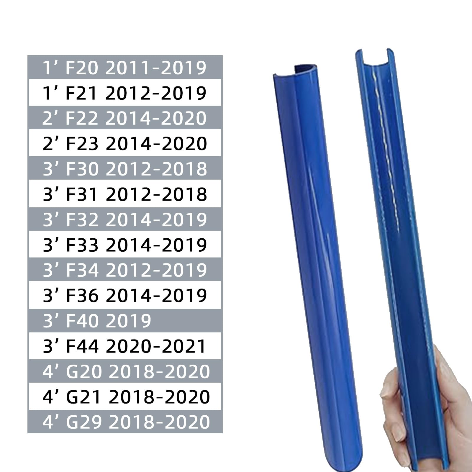 Paski do kratki chłodnicy, listwa ozdobna, wkładka do grilla BMW 1, 2, 3, 4, 5, 6, 7, F20, F21, F22, F23, F30, F31, F32, F33, F36, G30, G32, G11, G12, G14, 2 szt., niebieskie paski