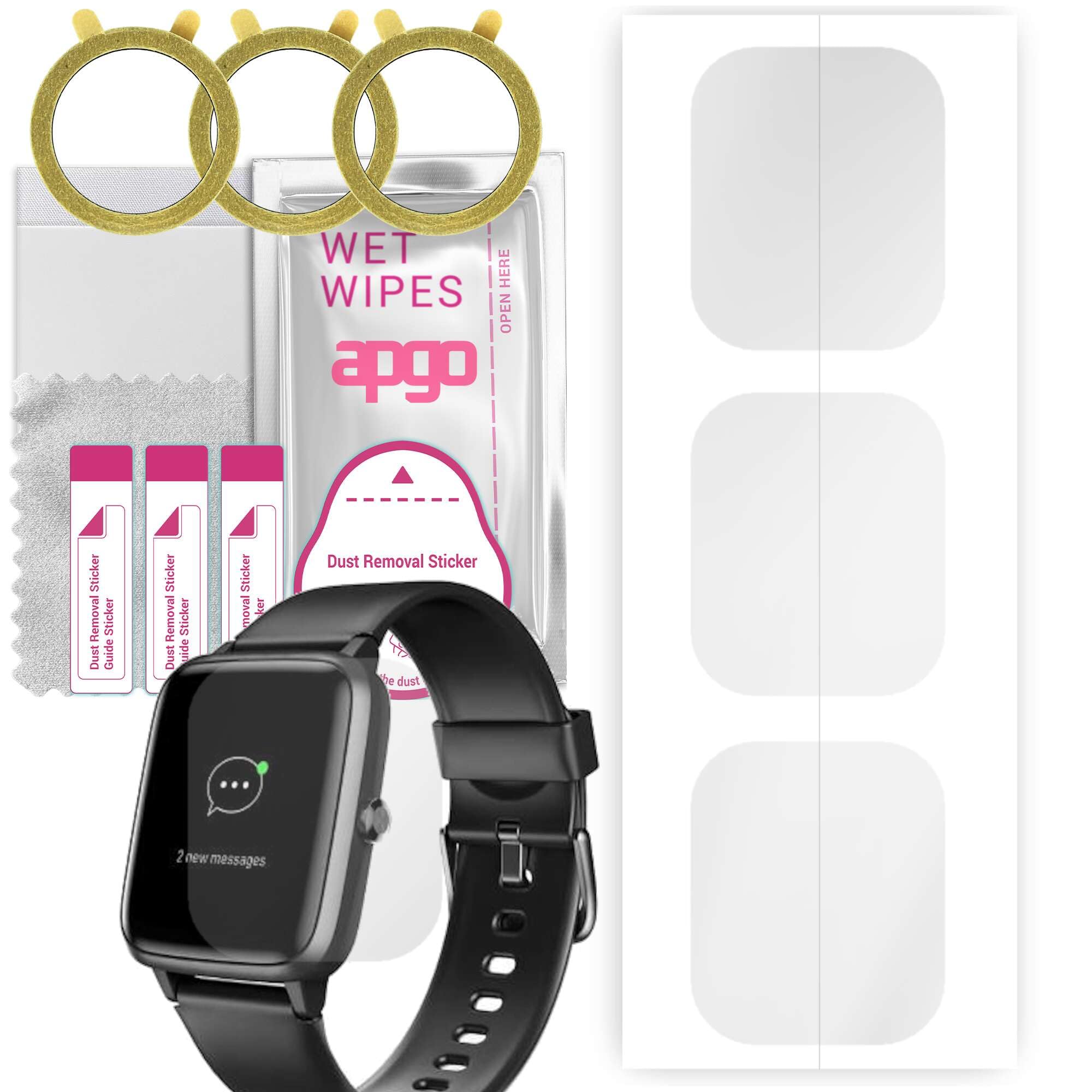Displayschutzfolien Für Uaue / Donerton / VKROBAG T50S Smartwatch – 6 Stück TPU Klar & Flexibel