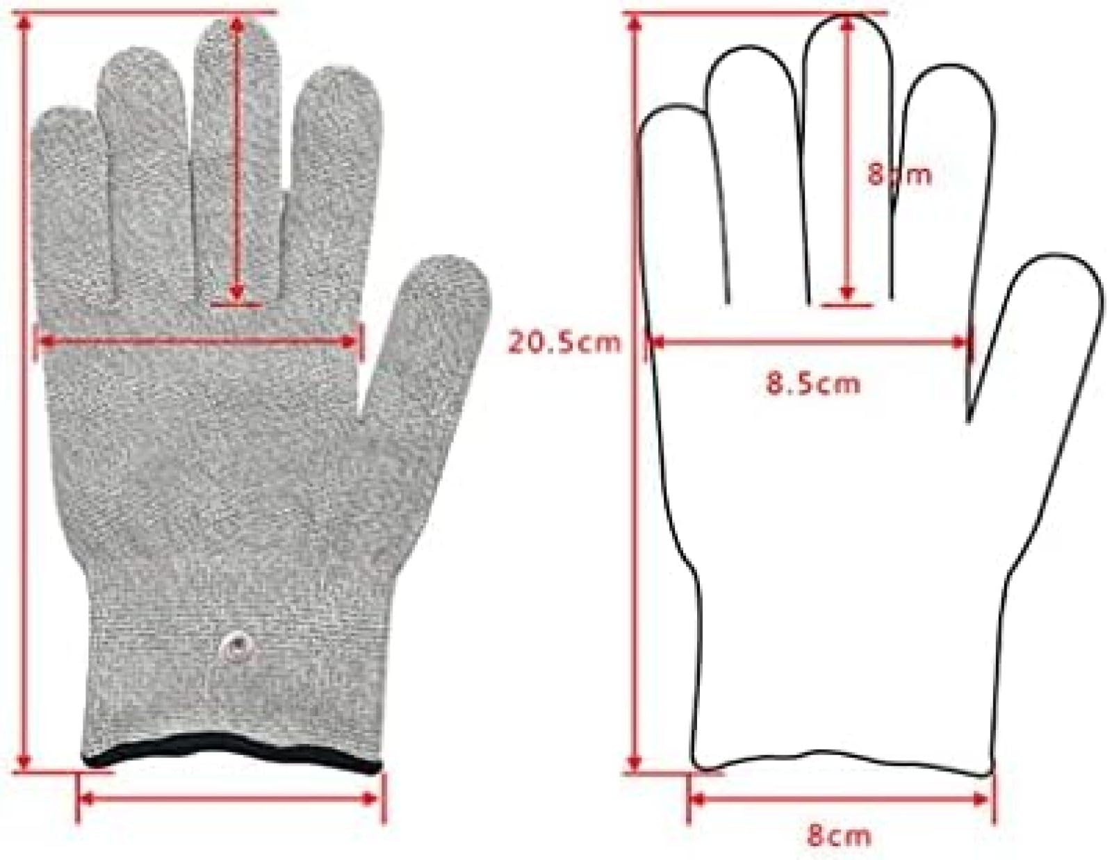 Paquete de 3 Guantes de microcorriente para Masaje Facial con electrodo TENS/EMS de Fibra conductora para Adelgazar el Cuerpo y reafirmar el Dolor