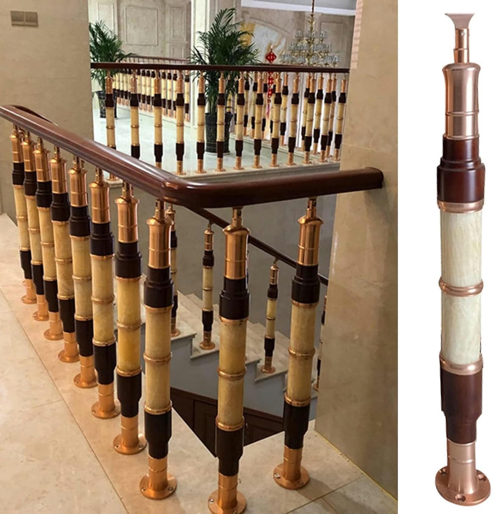 Balaustres ajustables y post de barandilla para escaleras de interior en lofts