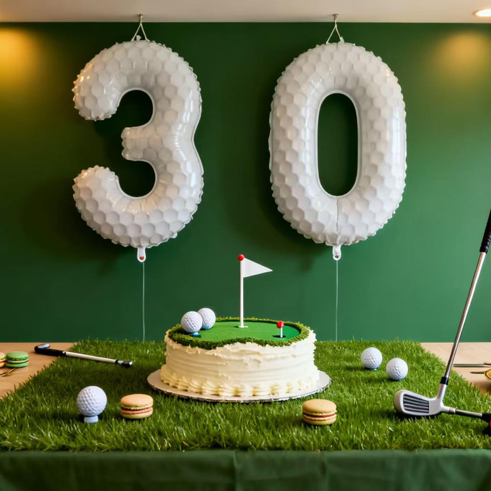 Balony z cyframi golfowymi, duże, sportowe, tematyczne, na przyjęcie urodzinowe, numery, golf, imprezy sportowe, dla dzieci, artykuły dekoracyjne na przyjęcie urodzinowe (numer 0)