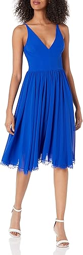 Dress the Population Alicia Ärmelloses Midikleid mit Tiefer Passform und Ausgest