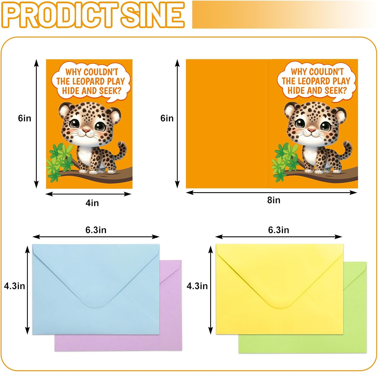 Treasure Cove Funny Animal Joke Cards Fun Animals Notecards Set Kids Thinking of You Cards Blank with Envelopes Students Teachers Summer Camp Lunchbox Notes Classroom Activities Party Supplies 24 Pcs - Image 3