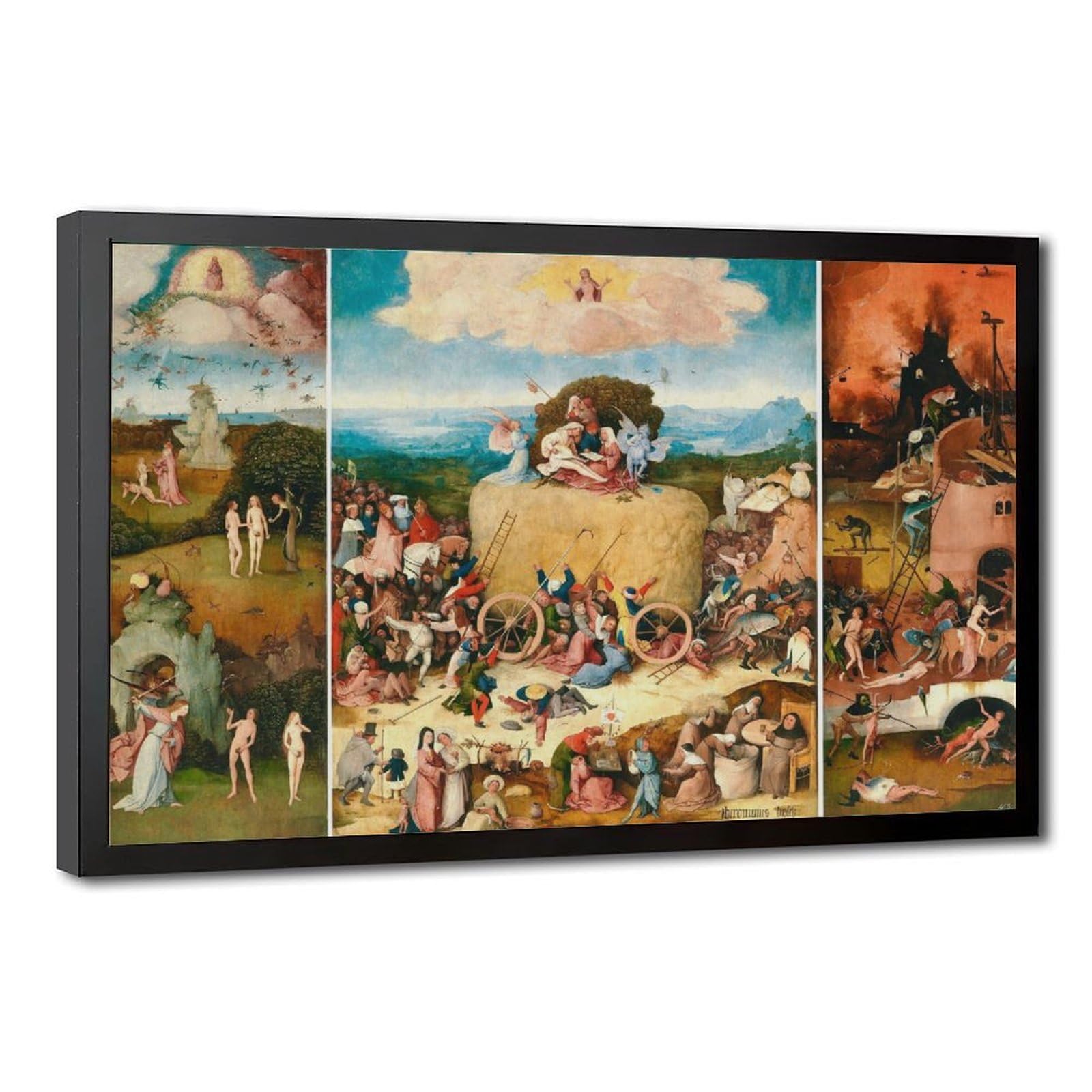 Impression triptyque Haywain Hieronymus Bosch sur toile 50x76 cm - 8