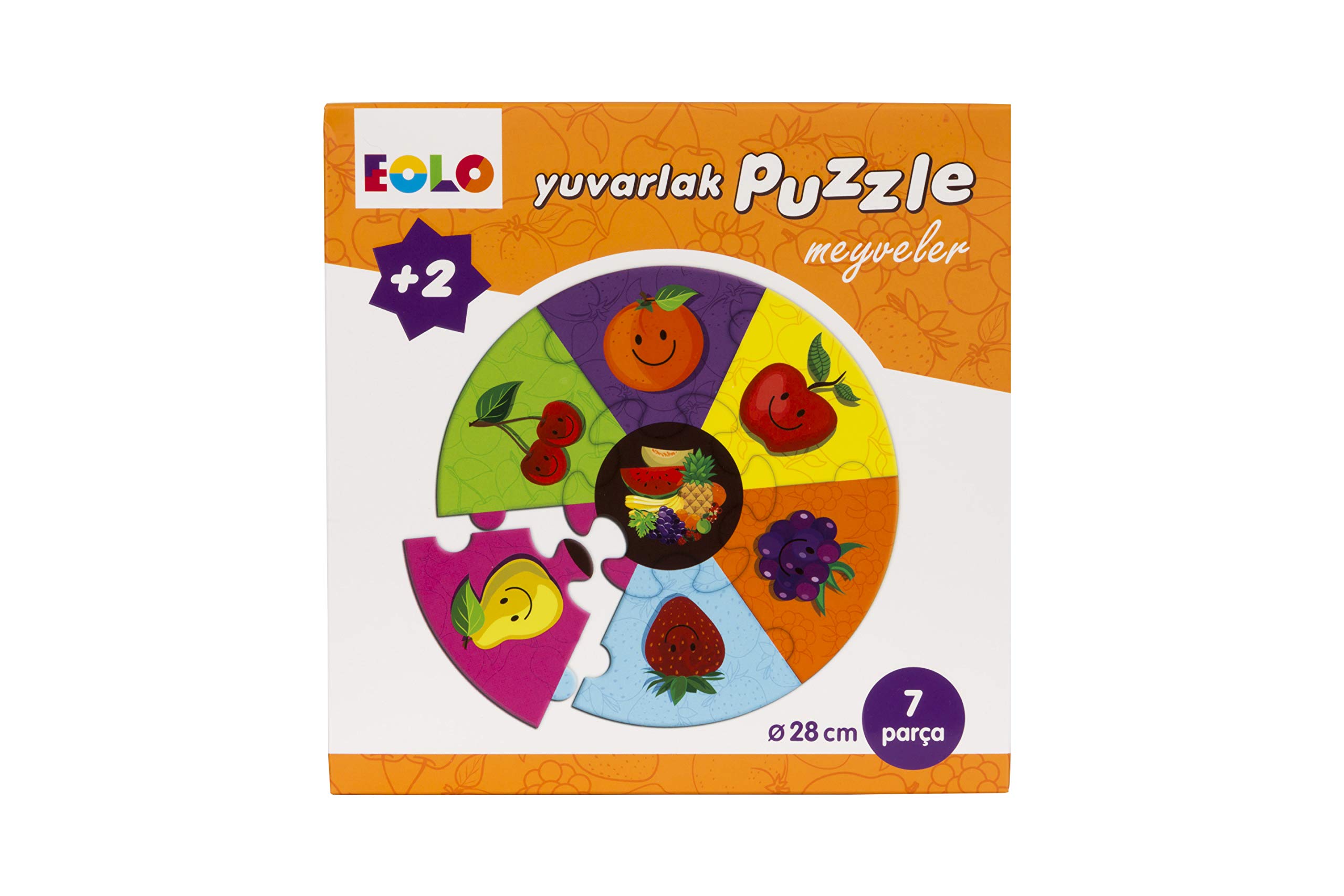 Yuvarlak Puzzle Meyveler (Kapak değişebilir)