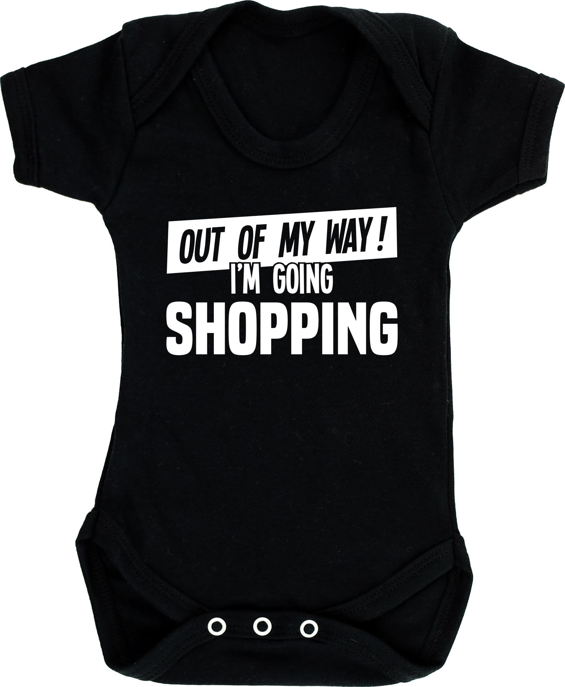 Hippowarehouse Out of My Way I'm Going Shopping baby vest bodysuit (short sleeve) boys girls