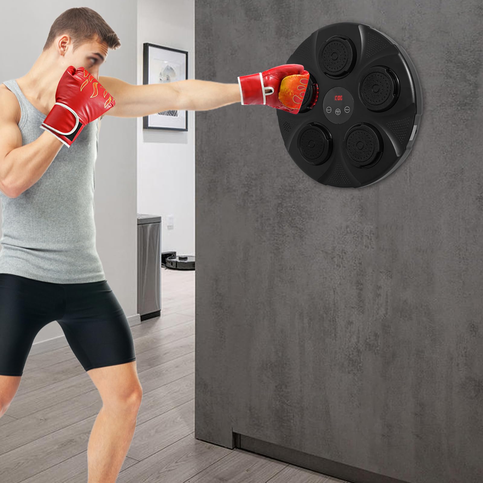 Target musicale per boxe, segnale Bluetooth con altoparlante, set musicale a LED, per esercizi di famiglia