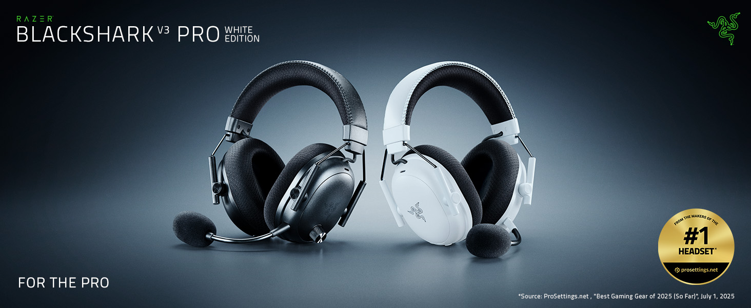 ヘッドホン Razer BlackShark V3 Pro White Edition Razer BlackShark V3 Pro Wireless Gaming Headset - White - us