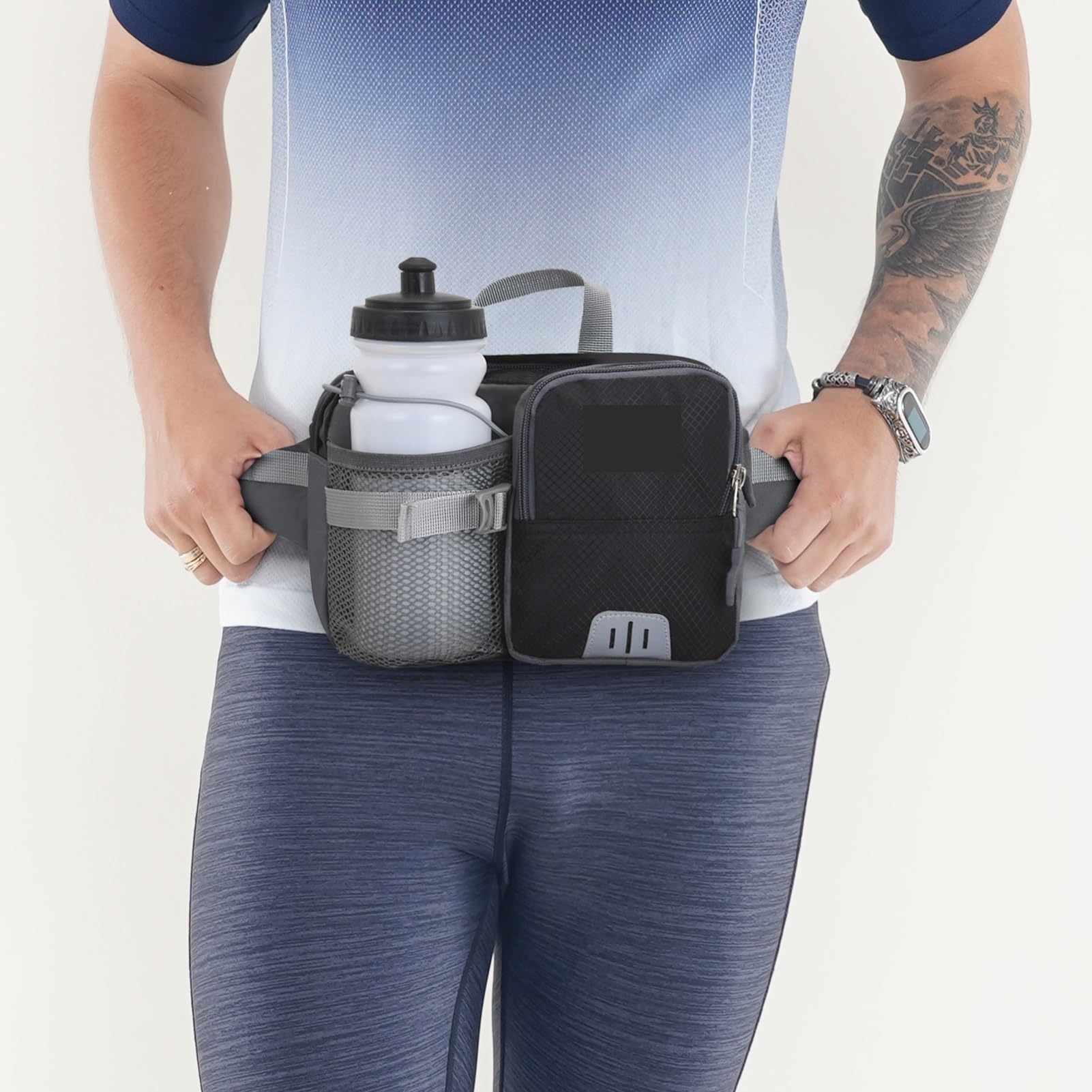 Outdoor-Sport-Hüfttasche mit Wasserflaschenhalter, Bauchtasche, Hüfttasche for Wandern, Radfahren, Laufen Für Running(Rose red)