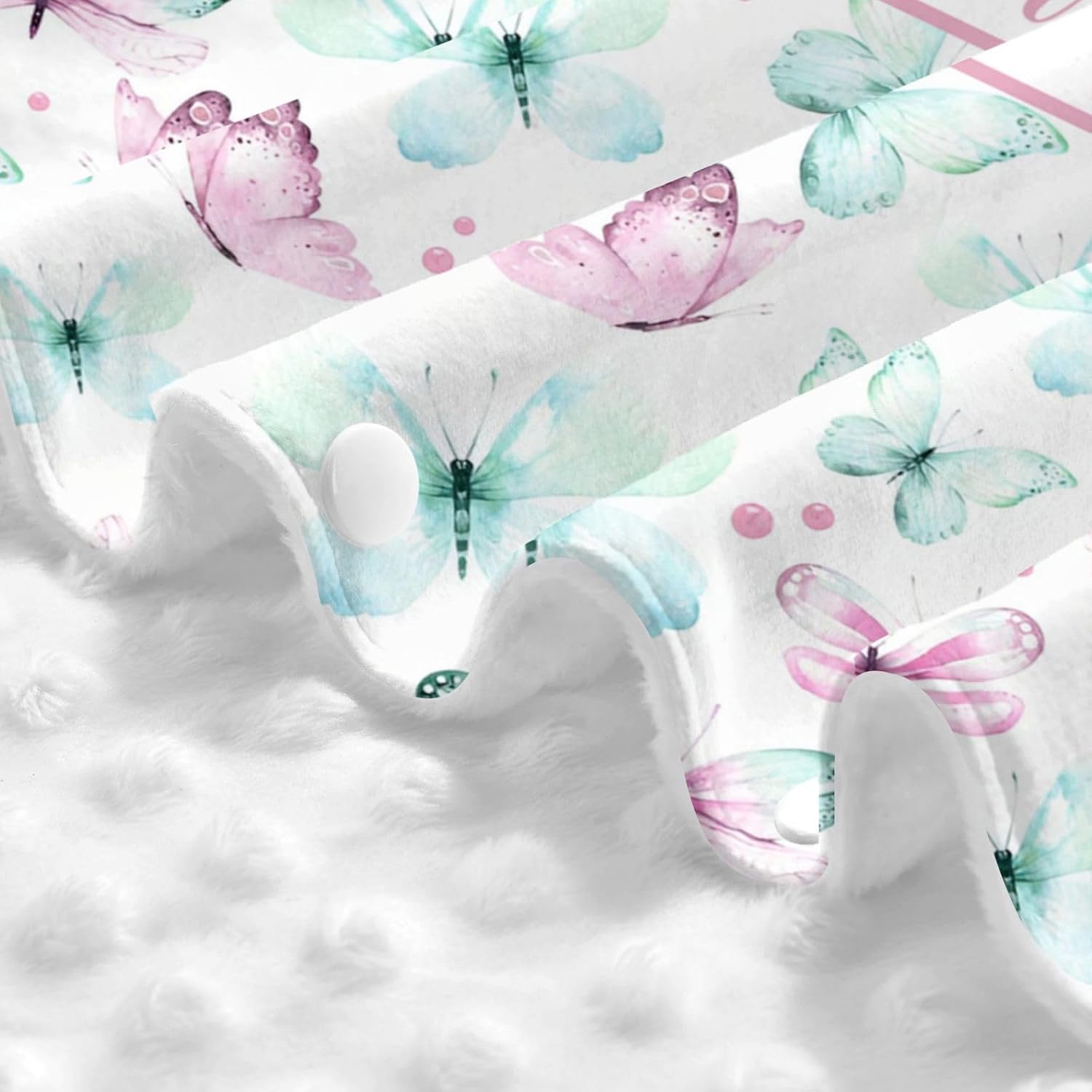 Custom Baby Car Seat Canopy for Babies with Name, Personalized Stroller Car Seat Covers for Girls, Butterfly Minky Nursing Carseat Cover for Breastfeeding, Car Seat Canopies for Newborn