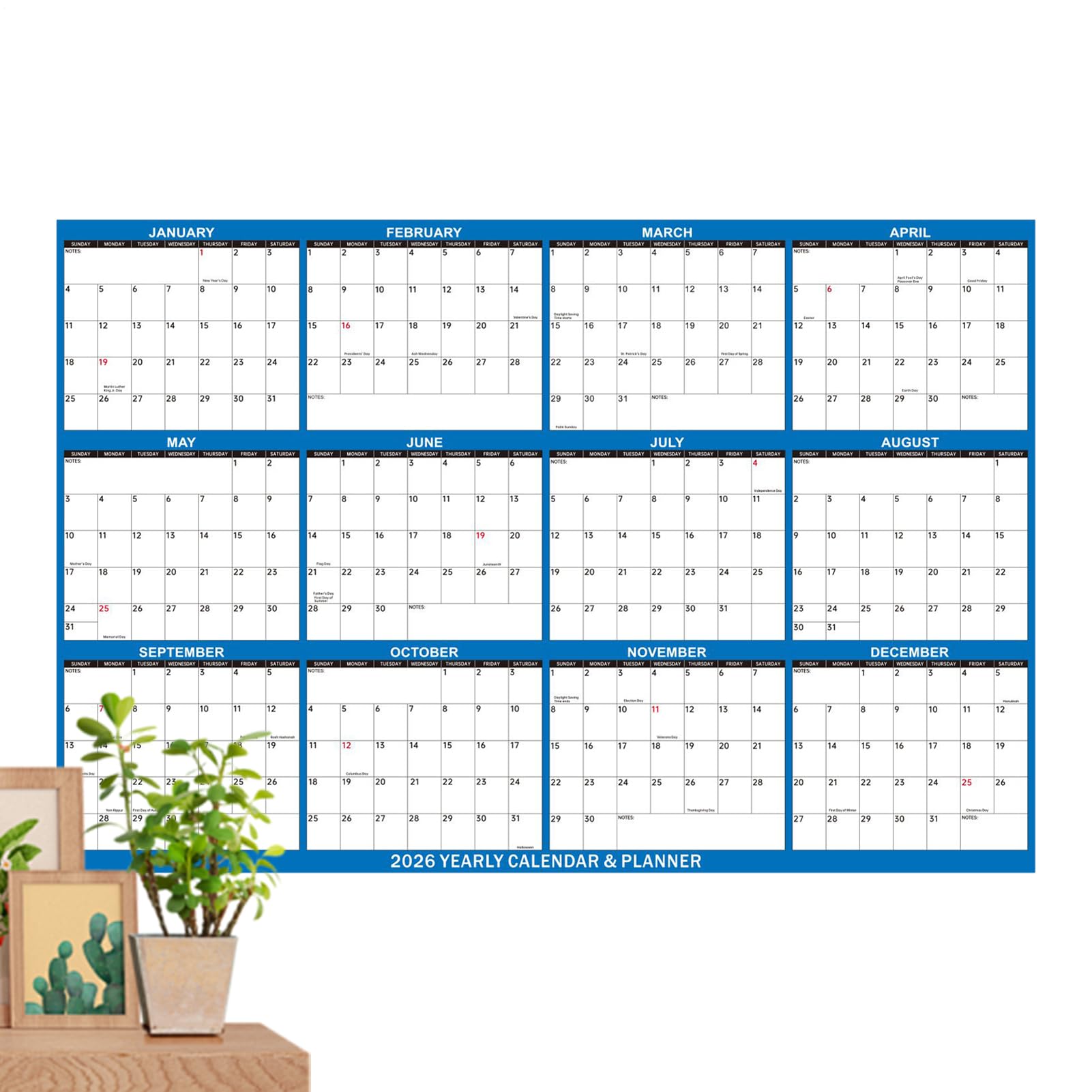 Calendario da Parete Planner 100ml Uzun Ömürlü Kar Eritme Solüsyonu | Calendario Annuale Di Grandi Dimensioni Per Camera Da Studio Dormitorio Soggiorno Appartamento Studenti Adulti