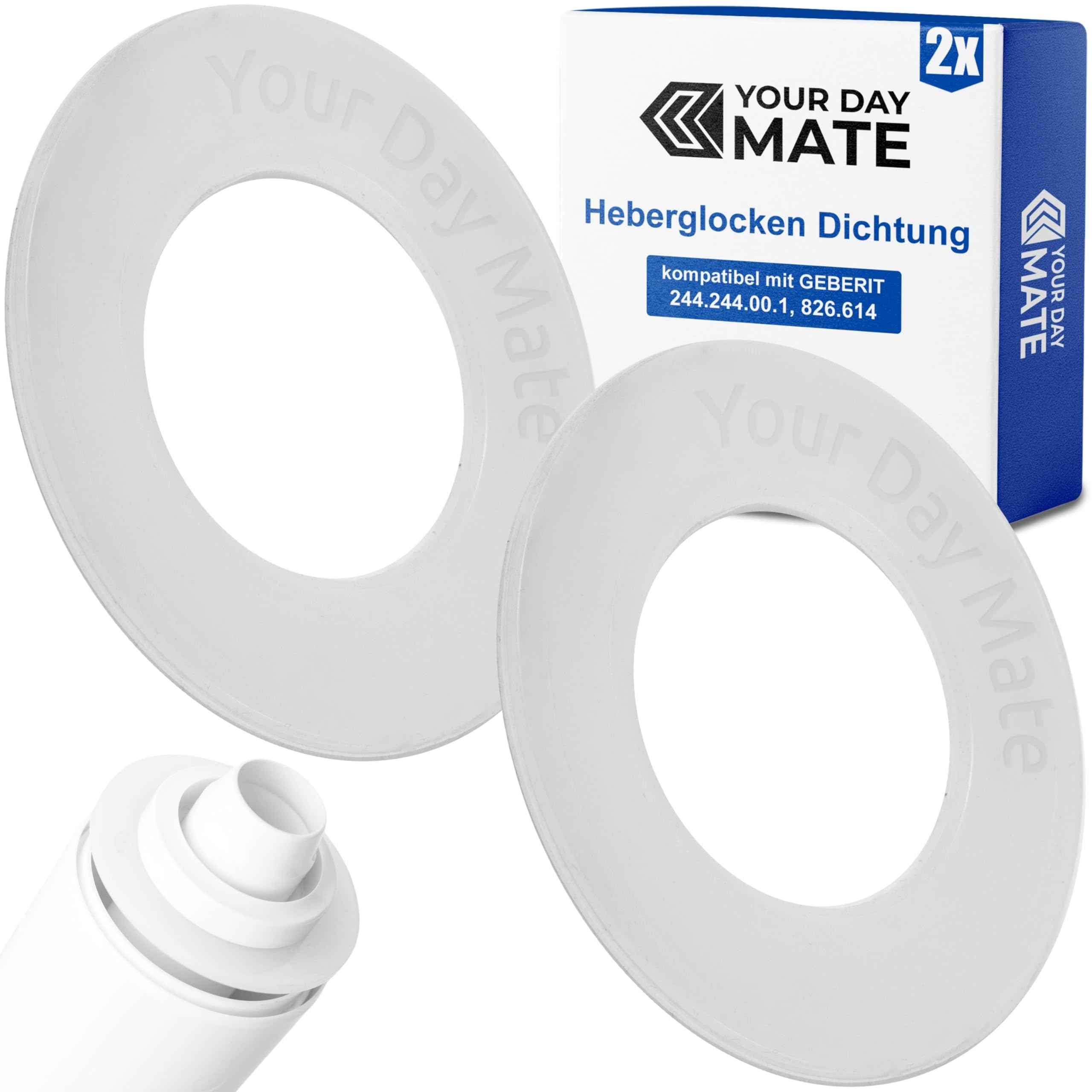 Your Day Mate 52 X 29 X 2.8 Mm, 2 Pcs Lifting Bell Seal, 2 Pieces, 53 X 29 X 2.8Mm, Replacement For Art. No. 244.244.00.1, 826.614, Compatible With Geberit Flush Valve Type 212, 244.820.00.1, Flat Gasket Flush Cistern