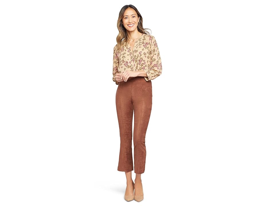 NYDJ Suede Pull-On Slim Boot (Coffee Bean) Women's Casual Pants INTERNATIONAL SHIPPING