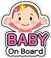 Vista 7 de 2 calcomanías de bebé a bordo para autos, cinta de advertencia de PVC, calcomanías de ventana de bebé pequeño para bebé a bordo, decoración de Niño