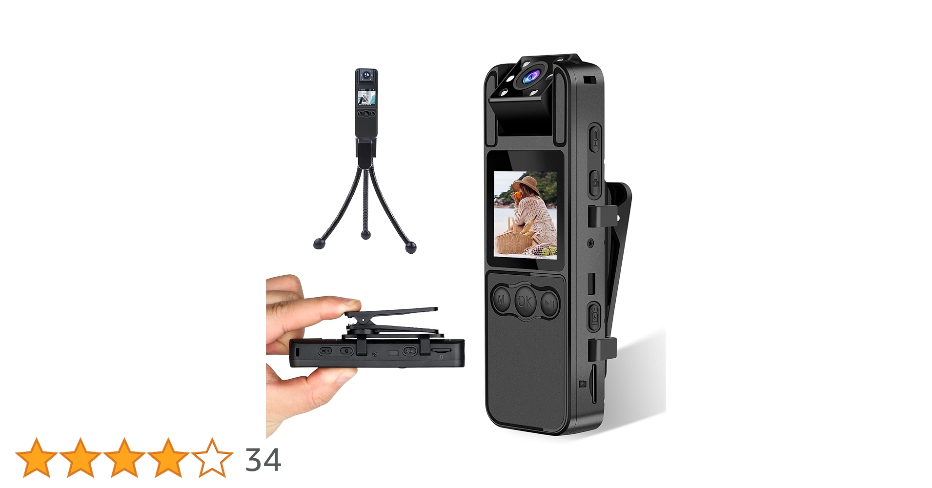 小型ビデオカメラ　ボディカメラ　ハンディカメラ　1,600 mAh Amazon.co.jp: 【最進化4K 長時間録画の小型ビデオカメラ】 ボディ