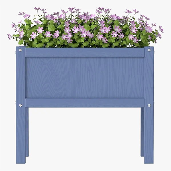 KETOYARK Raised Garden Bed with Drainage Hole Waterproof HDPE Elevated Planter Box with Legs Stable and Durable to Plant Herb Vegetable Flower,Patio,Balcony Outdoors/Indoors Navy
