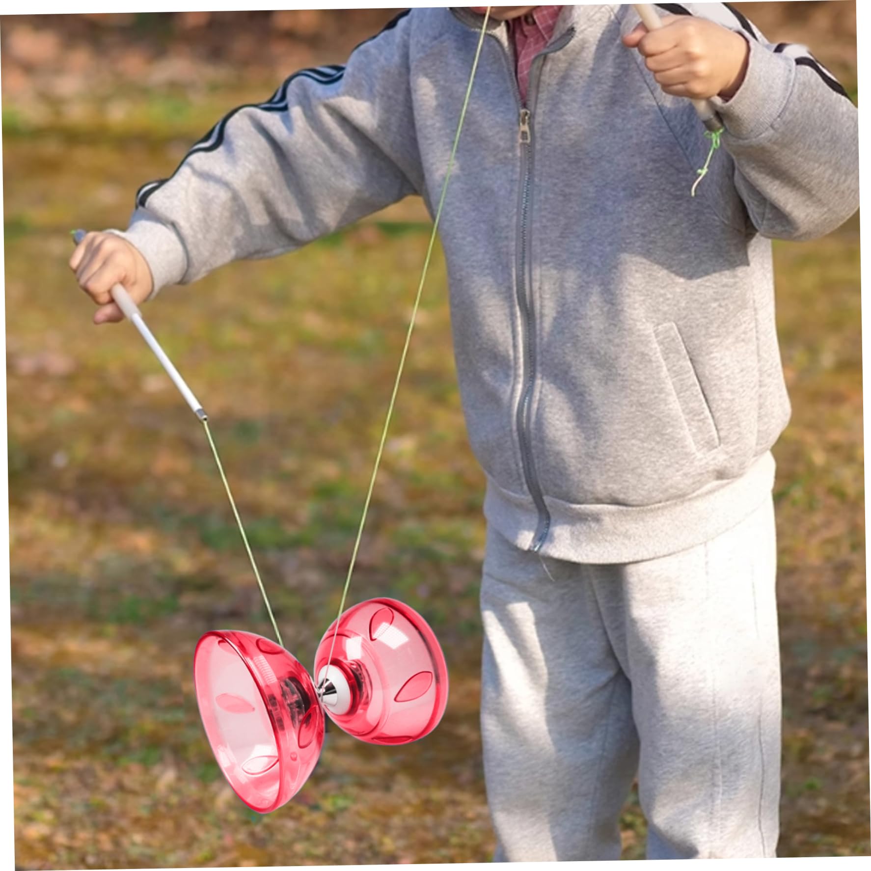 Diabolo, Yoyo Cinese con Corda e Bastoncini di Ricambio e Istruzioni, Yoyo Professionale per Principianti, Giocatori esperti|.Cinese