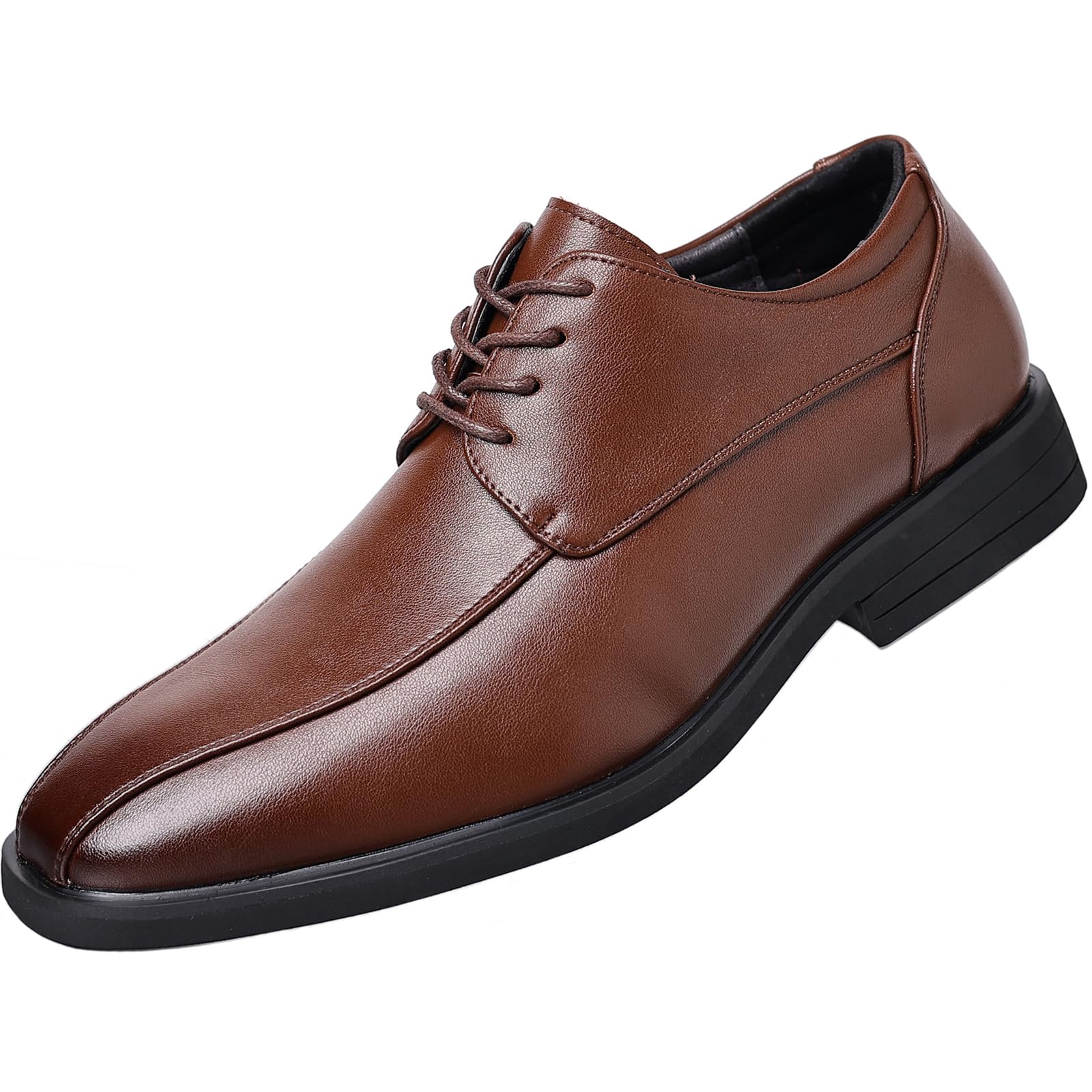 DADAWEN Chaussure Oxford pour Hommes Chaussures Homme Ville Costume Mariage Bureau Marron 42