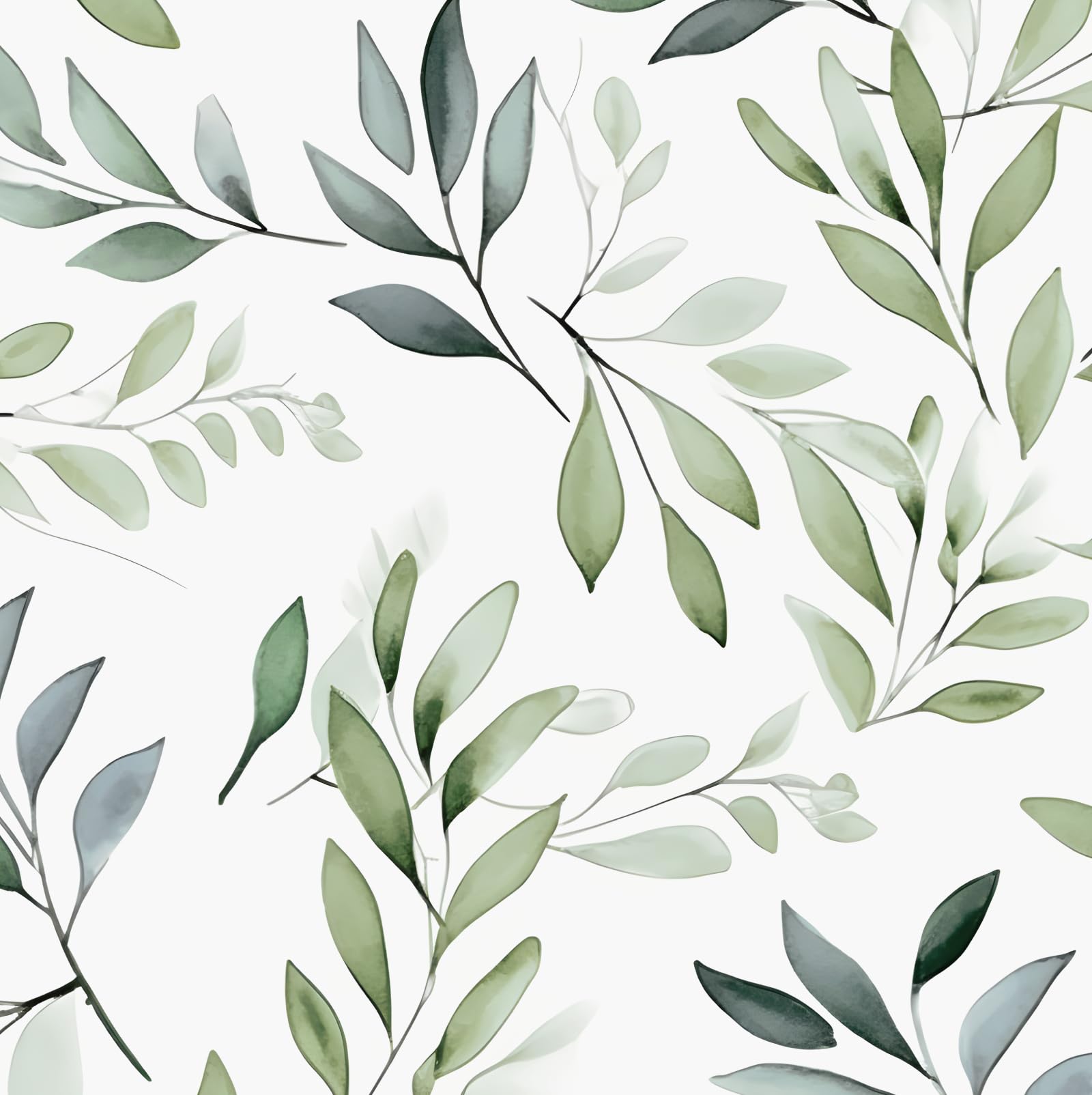 Danodoi Green Sage Olive Leaf Peel and Stick Wallpaper
