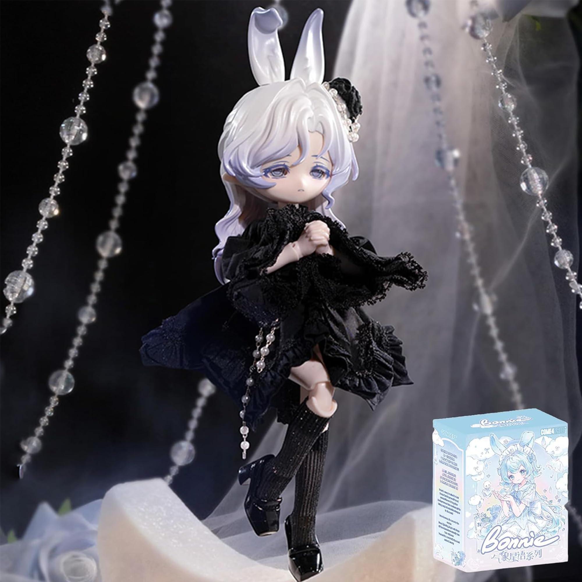 TOYVERSE COME4FREE BJD Bonnie's 3. Generation seria meteorologiczna, Selene Luna, edycja standardowa, 1 sztuka/19 cm, lalka BJD, ruchome lalki z ubrankami dla lalek, prezent urodzinowy, 15+