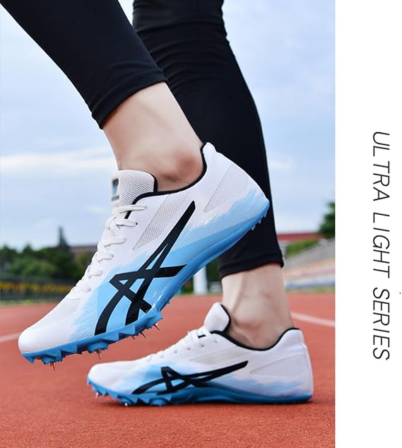 Unisex Track And Field Spikes Shoes,Racing Jumping Sprint Running Sneakers Non-Slip Breathable For Mens Women Youth Boys Athletics(The Shoes Are 1 Size Smaller)