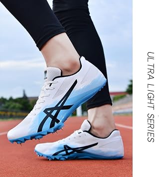Unisex Track And Field Spikes Shoes,Racing Jumping Sprint Running Sneakers Non-Slip Breathable For Mens Women Youth Boys Athletics(The Shoes Are 1 Size Smaller)