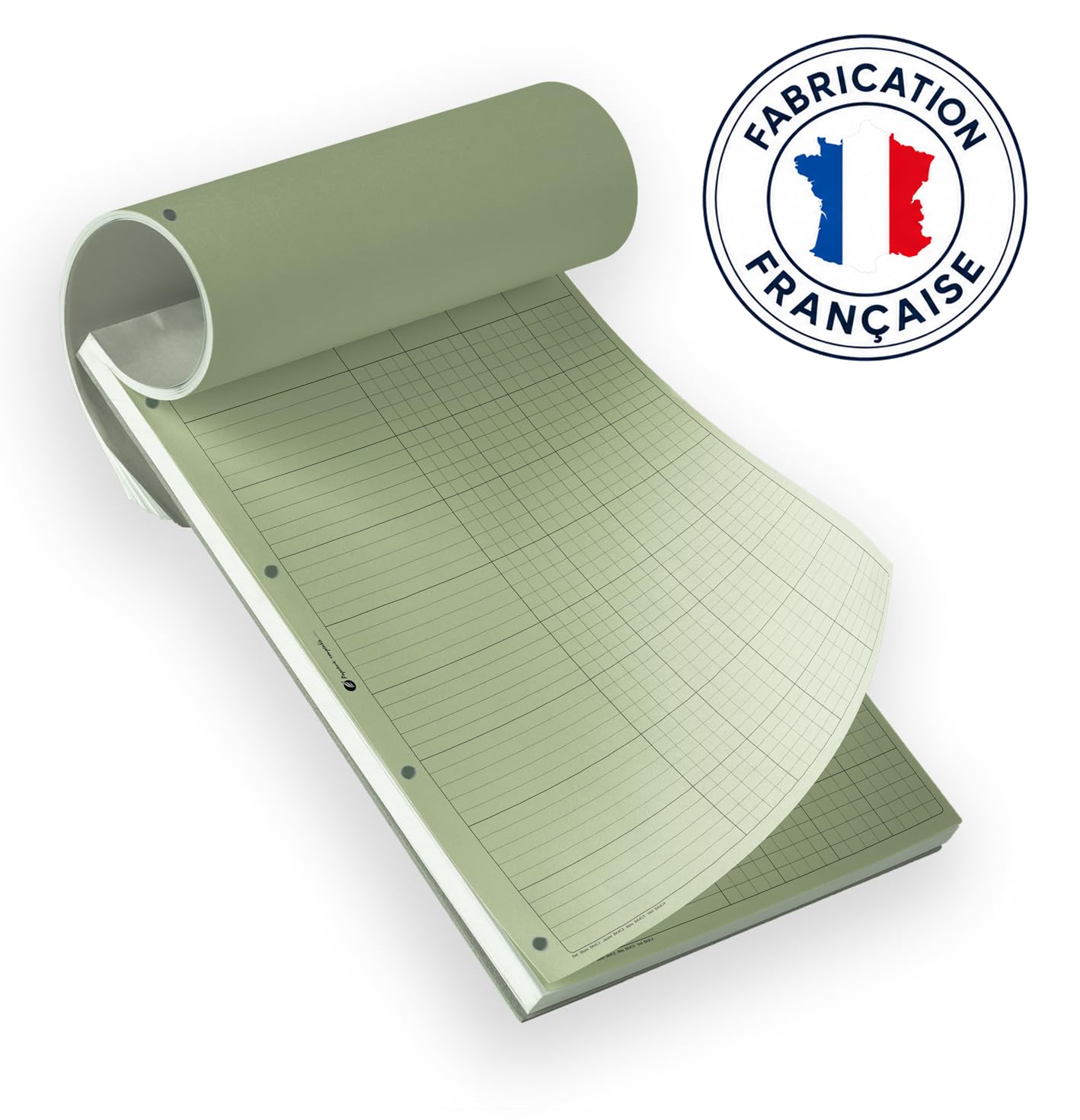 Bloc comptable lot de 5 - vert - 4 colonnes - 80 pages